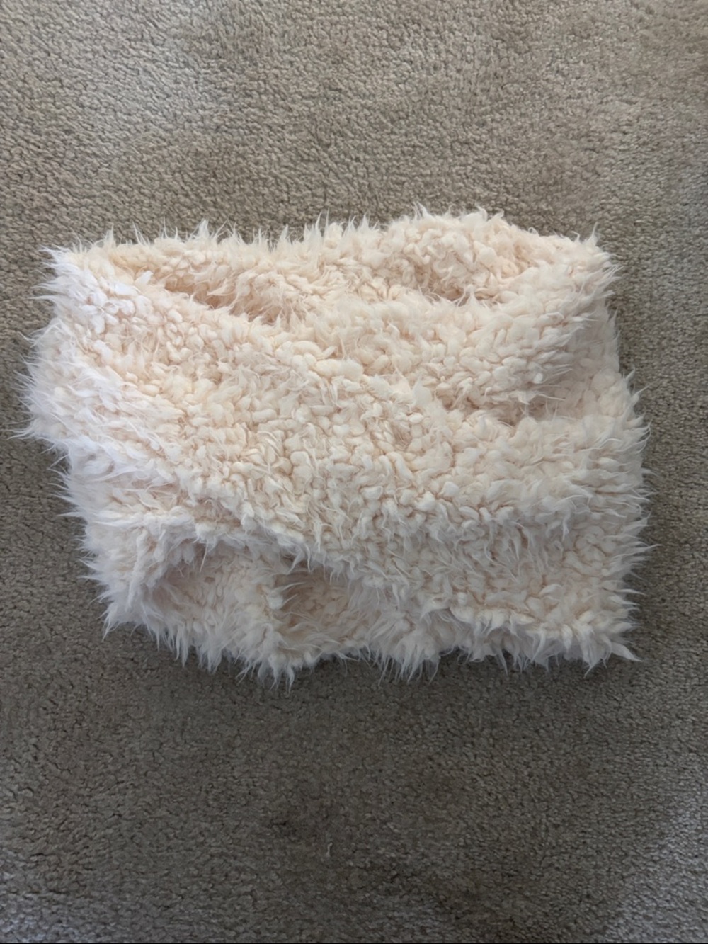 Cozy Faux Fur Infinity Scarf in Soft Cream